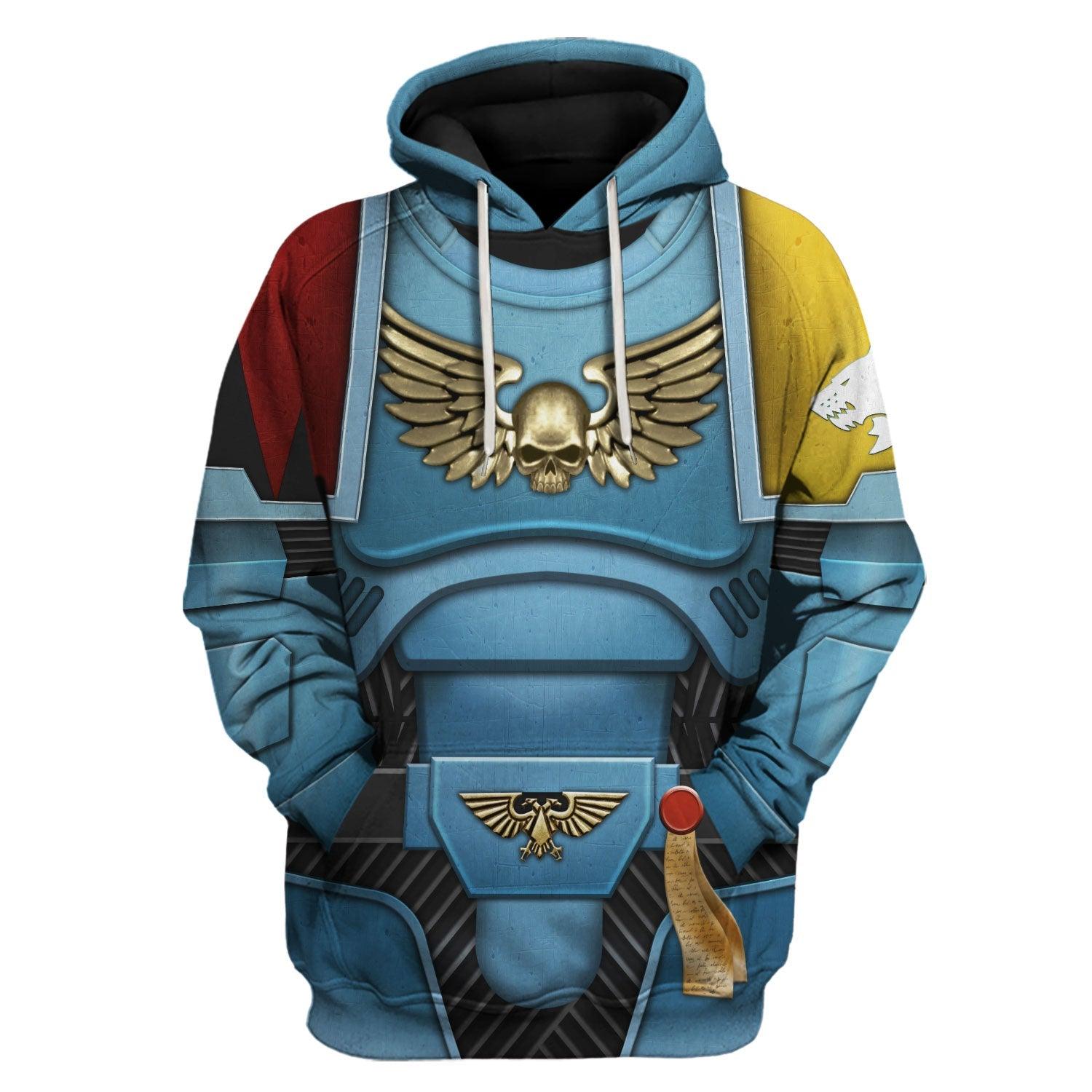 Space Marines Space Wolves Warhammer Costume Hoodie Jogger,Space Marines Space Wolves Space Marines Cosplay 3D Hoodie Pants, Warhammer 3D Tracksuit, Warhammer Game Outfit TQT3