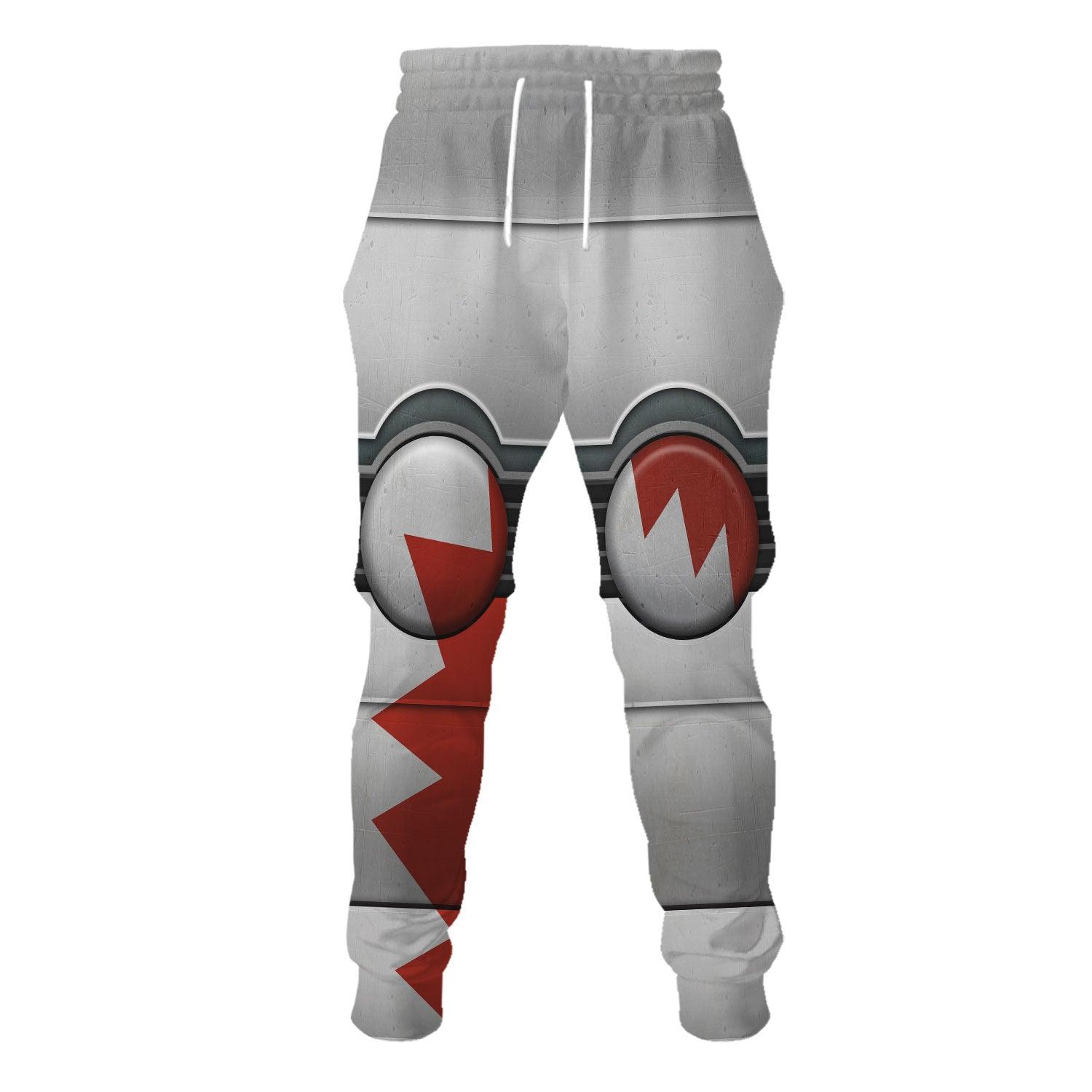 Space Marines White Scars Warhammer Costume Hoodie Jogger, Space Marines White Scars Marines Cosplay 3D Hoodie Pants, Warhammer 3D Tracksuit TQT4
