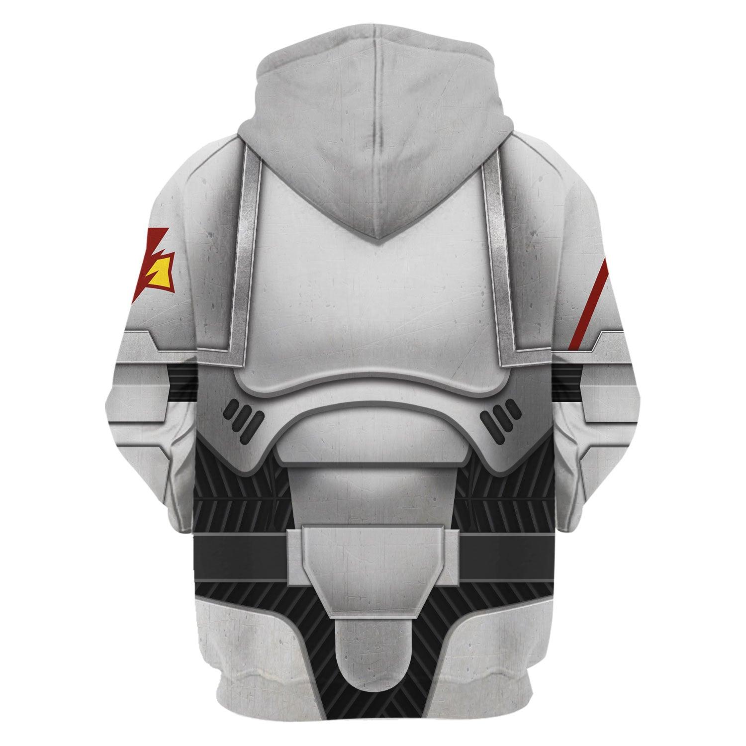 Space Marines White Scars Warhammer Costume Hoodie Jogger, Space Marines White Scars Marines Cosplay 3D Hoodie Pants, Warhammer 3D Tracksuit TQT4