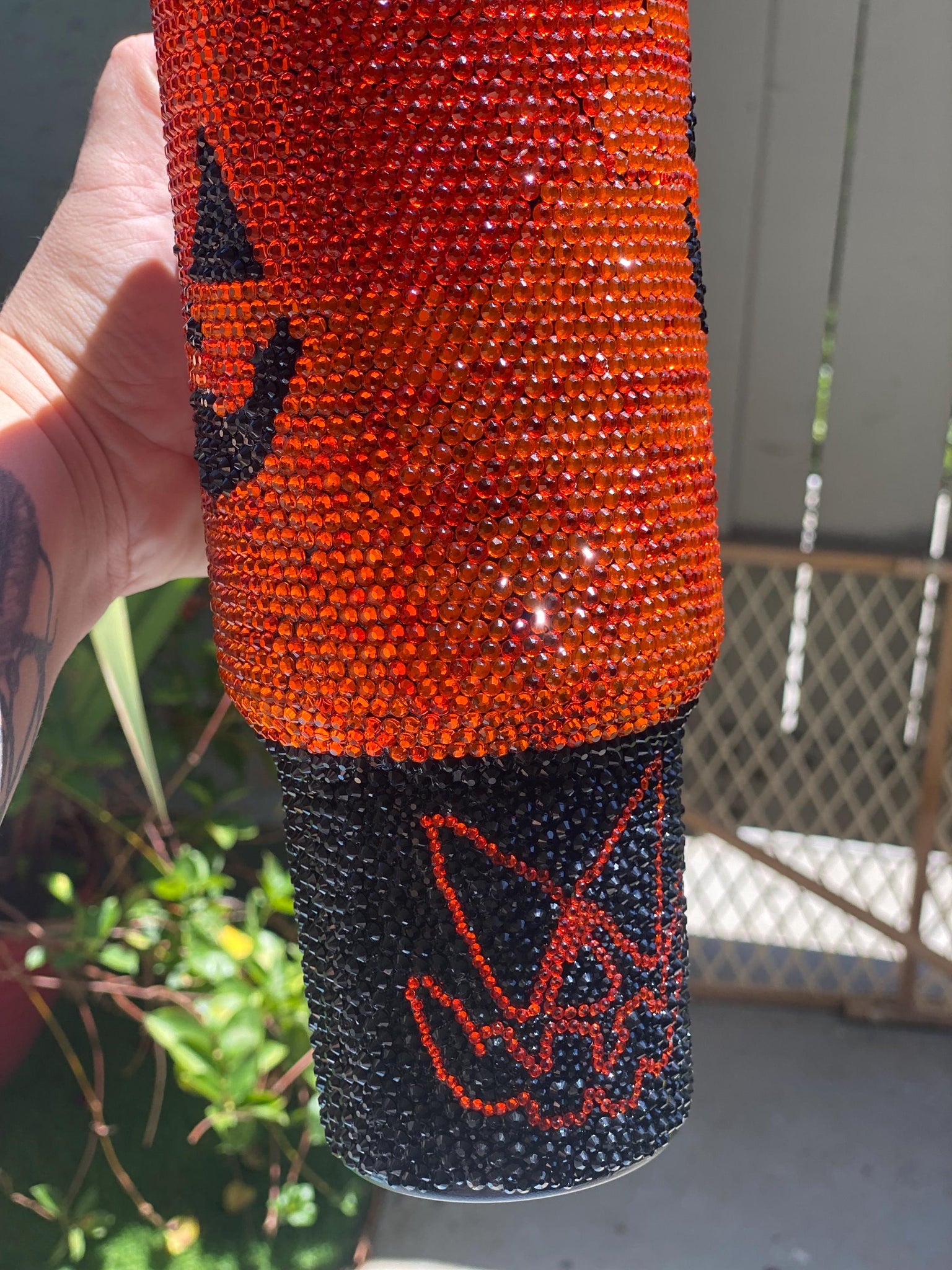 pooky Pumpkin 40oz Tumbler  Fall Bling Travel Mug  Halloween Gift Idea  Halloween Tumbler Personalized Rhinestone Tumbler TUM2708