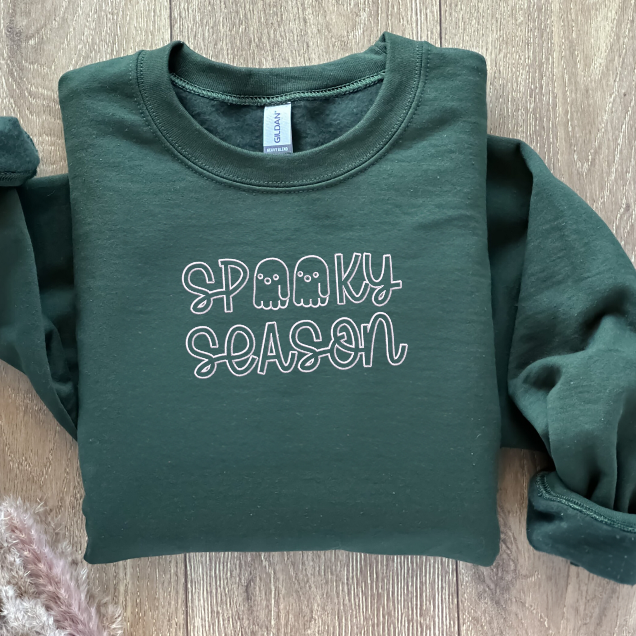 Spooky Season Crewneck Embroidered Halloween Sweatshirt, Hoodie EMHA2608