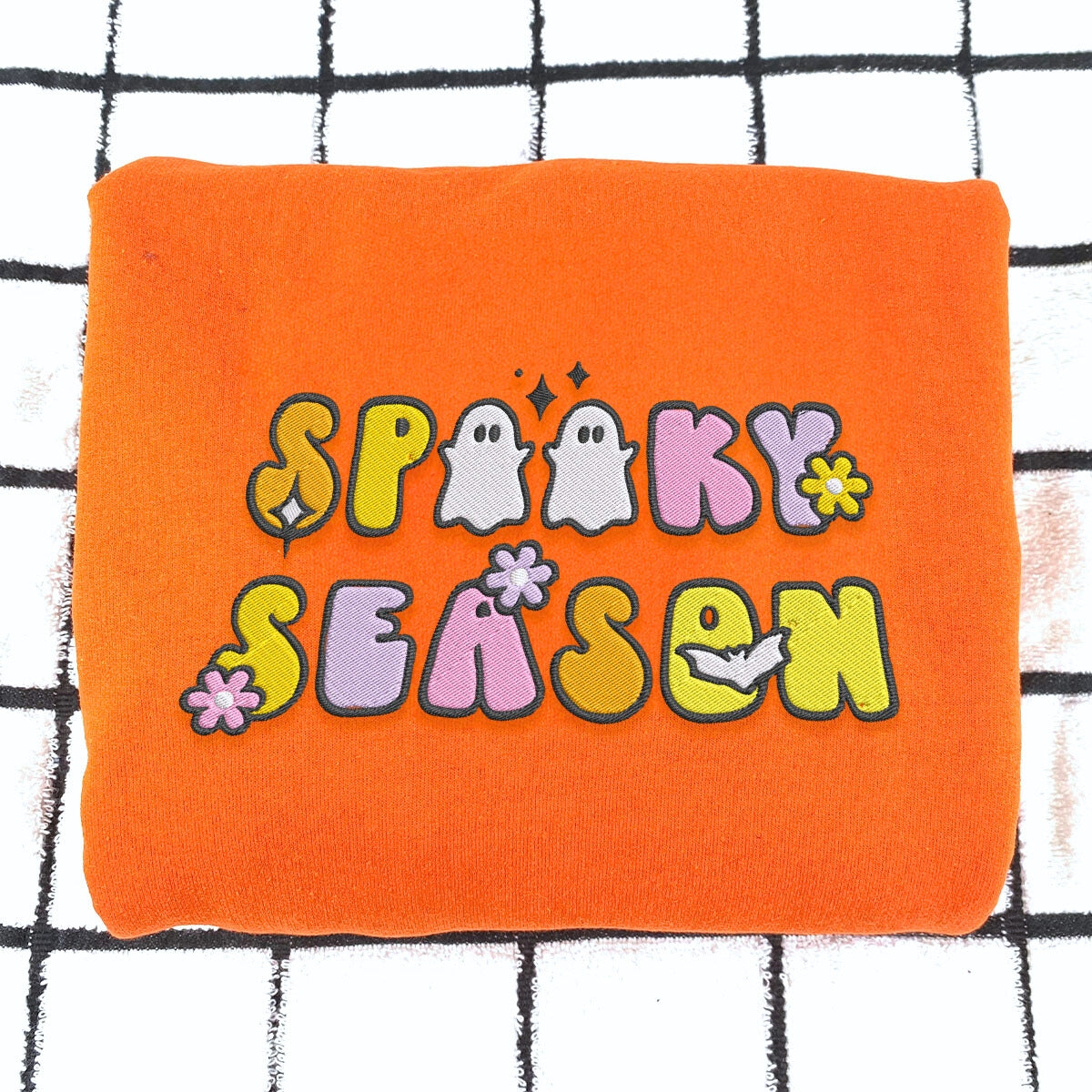 Spooky Season sweatshirt, Embroidered Halloween Sweatshirt Womens EMHA2608