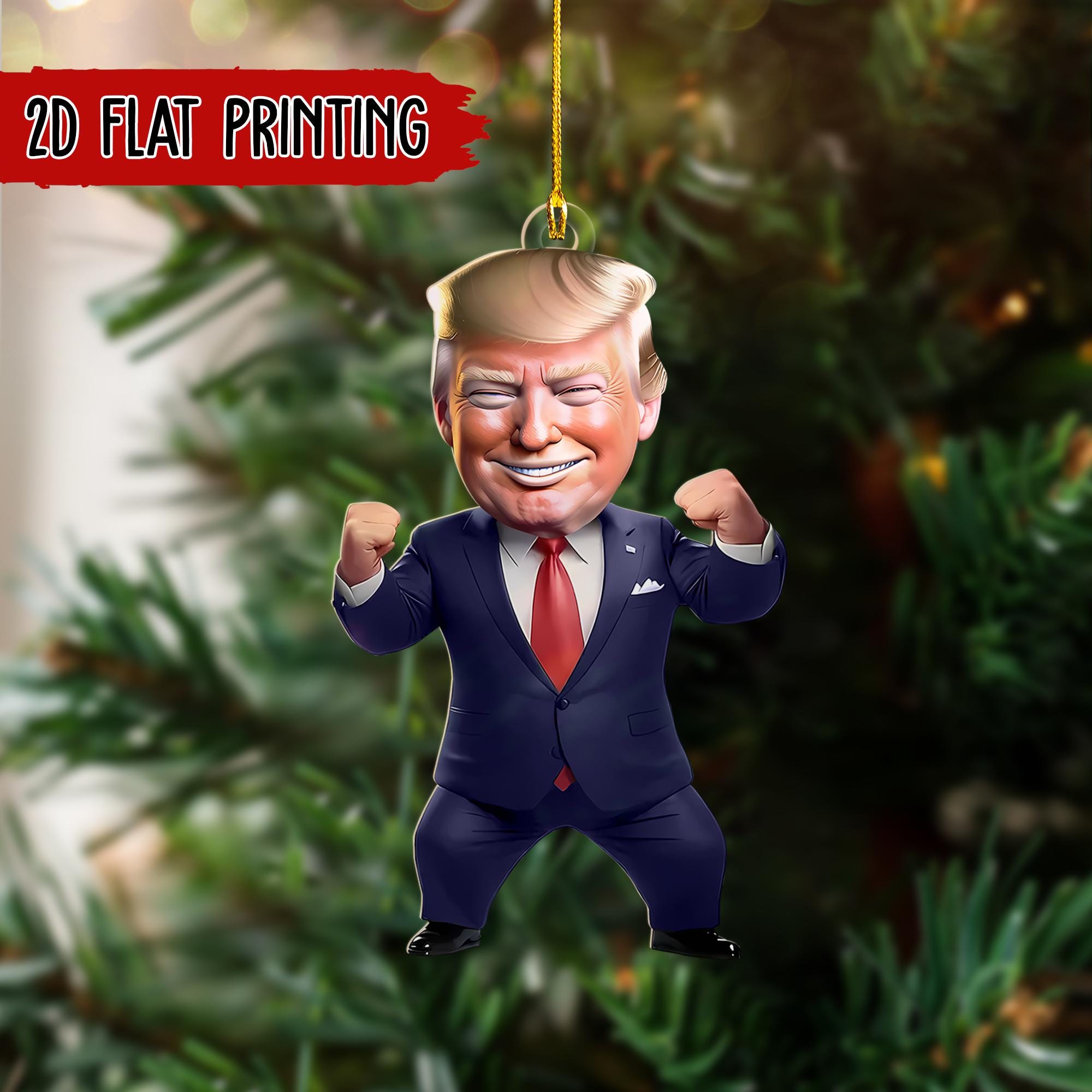Stand with Trump Ornament, President Trump Ornament, Bulletproof Trump Ornament, Trump Ornament, Christmas Gift Ornament 2024 ORNO5