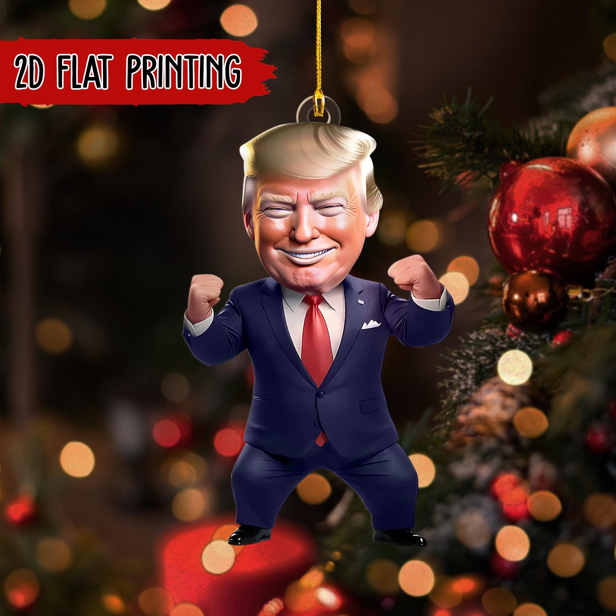 Stand with Trump Ornament, President Trump Ornament, Bulletproof Trump Ornament, Trump Ornament, Christmas Gift Ornament 2024 ORNO5