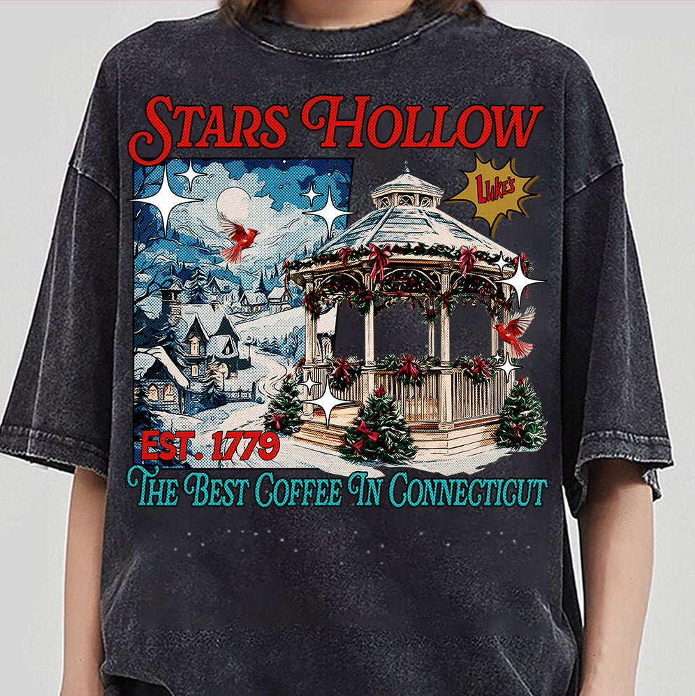 Stars Hollow Christmas Festival Shirt, Retro Vintage Connecticut, Stars Hollow 1779 Music Lover