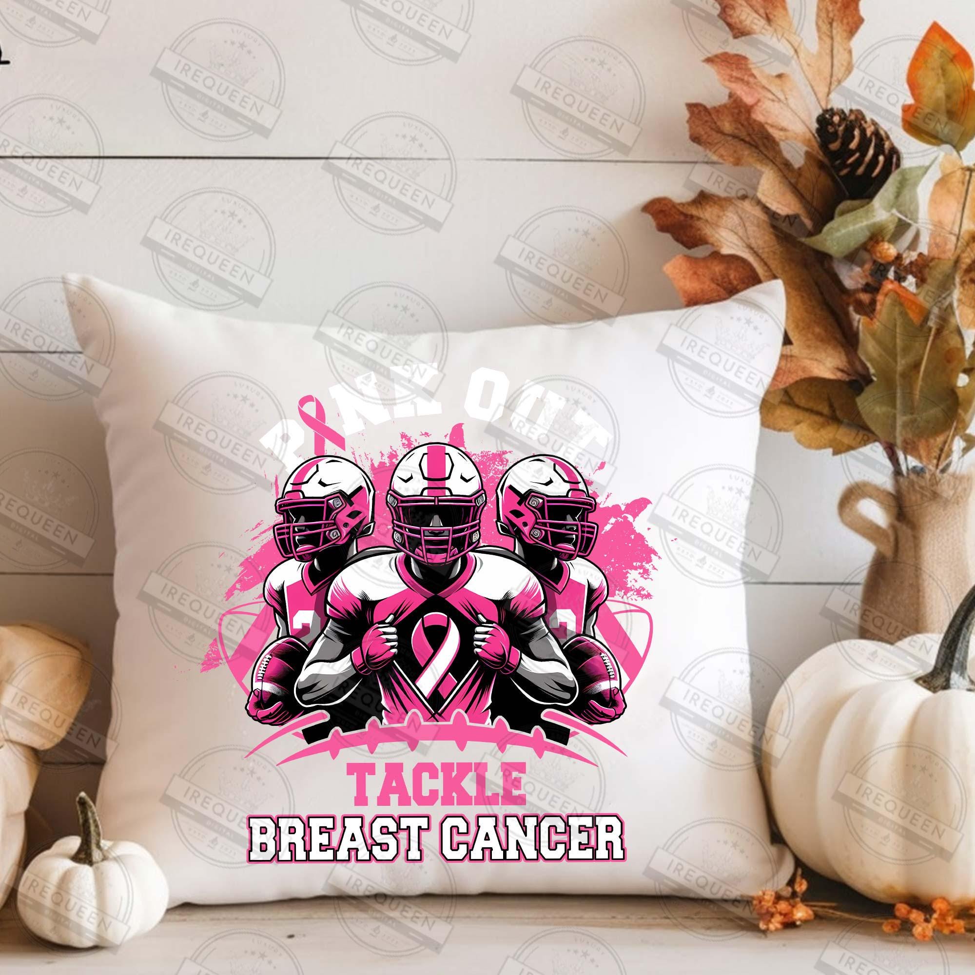 Tackle Cancer Png, Breast Cancer Png, Football Pink Out png, Pink ribbon Png, Football Mom , Fight Cancer , American Football, Digital File SCU