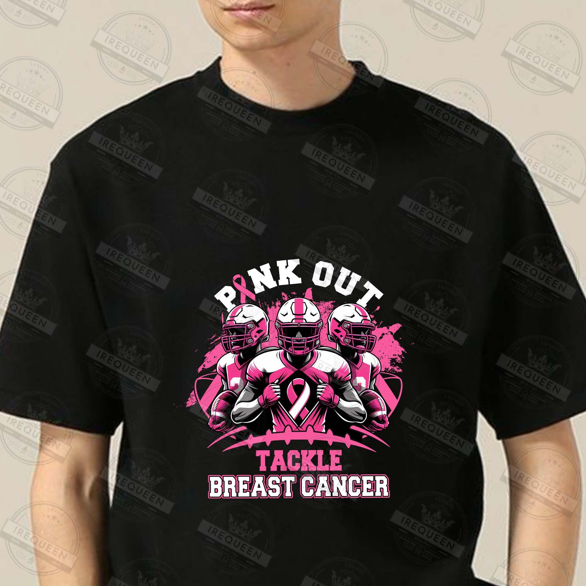 Tackle Cancer Png, Breast Cancer Png, Football Pink Out png, Pink ribbon Png, Football Mom , Fight Cancer , American Football, Digital File SCU