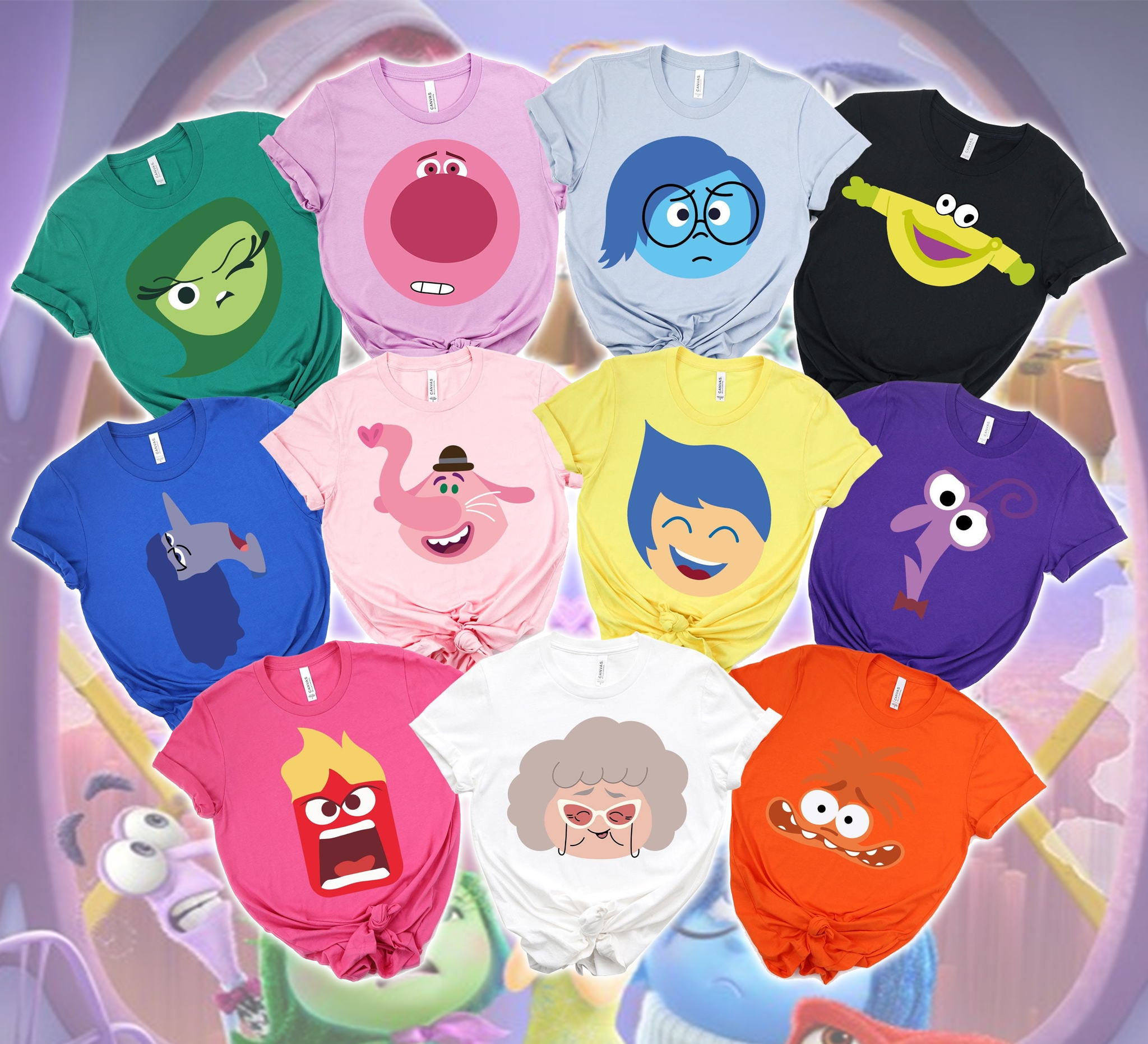 Retro Inside Out Characters Shirt, Inside Out 2 Shirt, Inside Out Group Matching, Inside Out 2 Disney Emotions Movie Shirt, Feelings Shirt