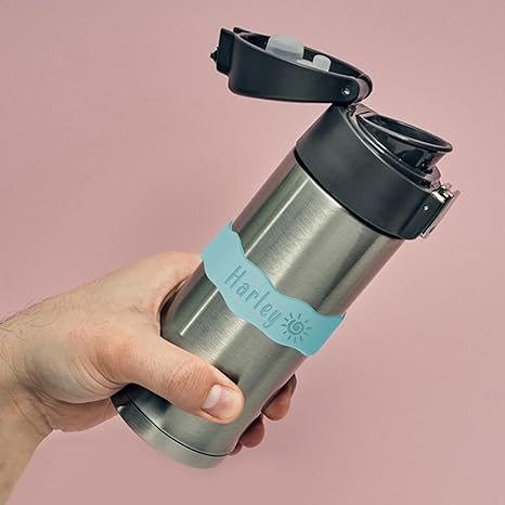 Personalized Silicone Bottle Label For Family,Safe Silicone Cup Tag For Christmas Gifts,Custom Water Bottle Label For Children Bottle (2)