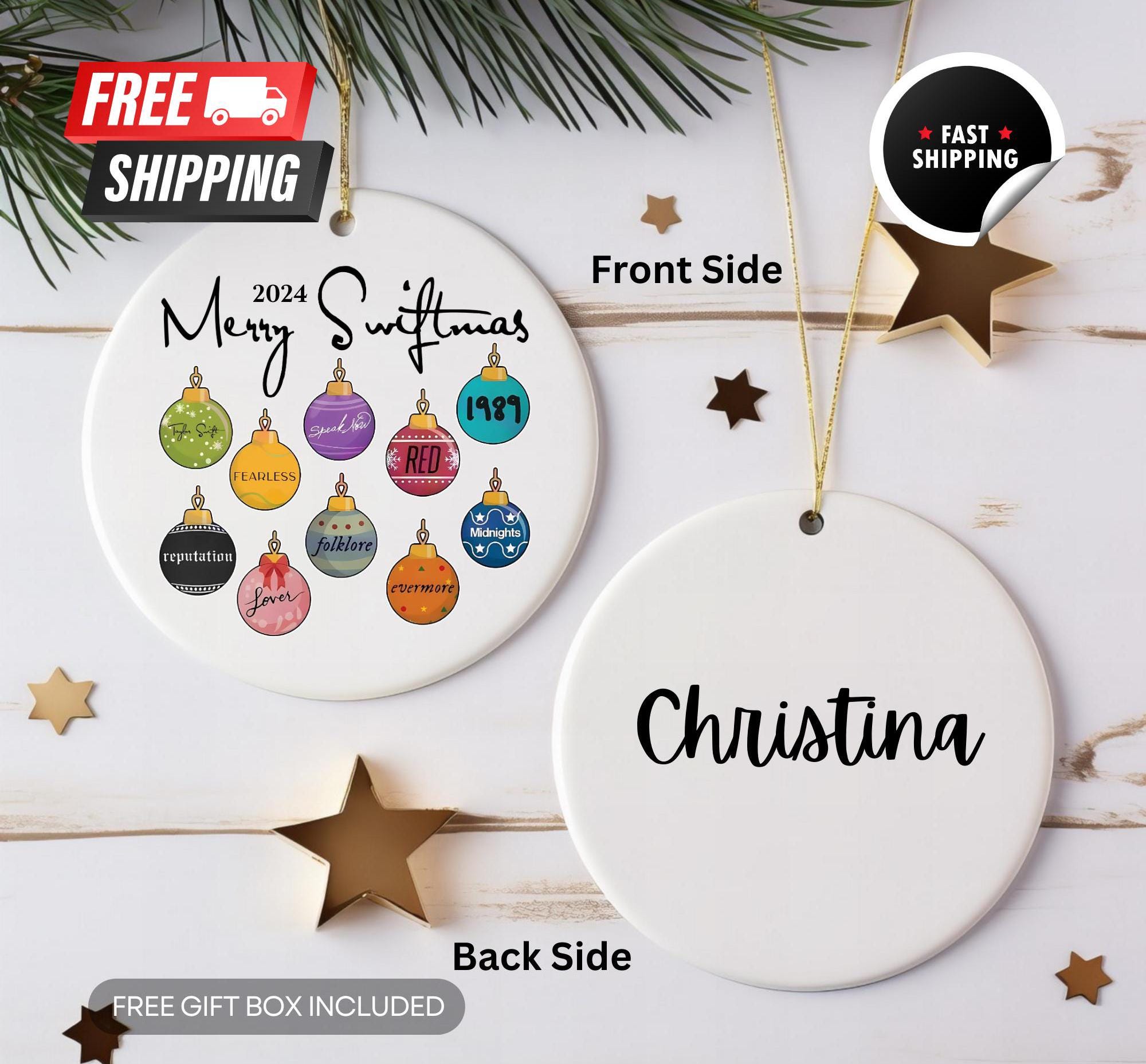 Tay Tay Personalized Christmas Ornament  Christmas Ornament  Merry Christmas  Customize Ornament  Gift for Her  Gift for Family ORH1710T