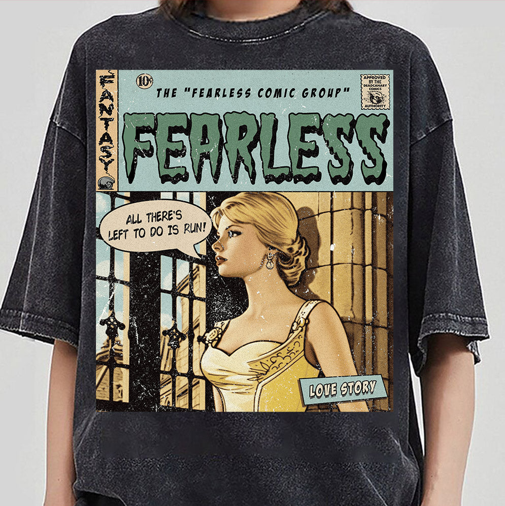 Taylor Swift Png, Fearless Comic Shirt, Sweatshirt Merch Love Story Vintage Comic Book Album Fearless  Gift