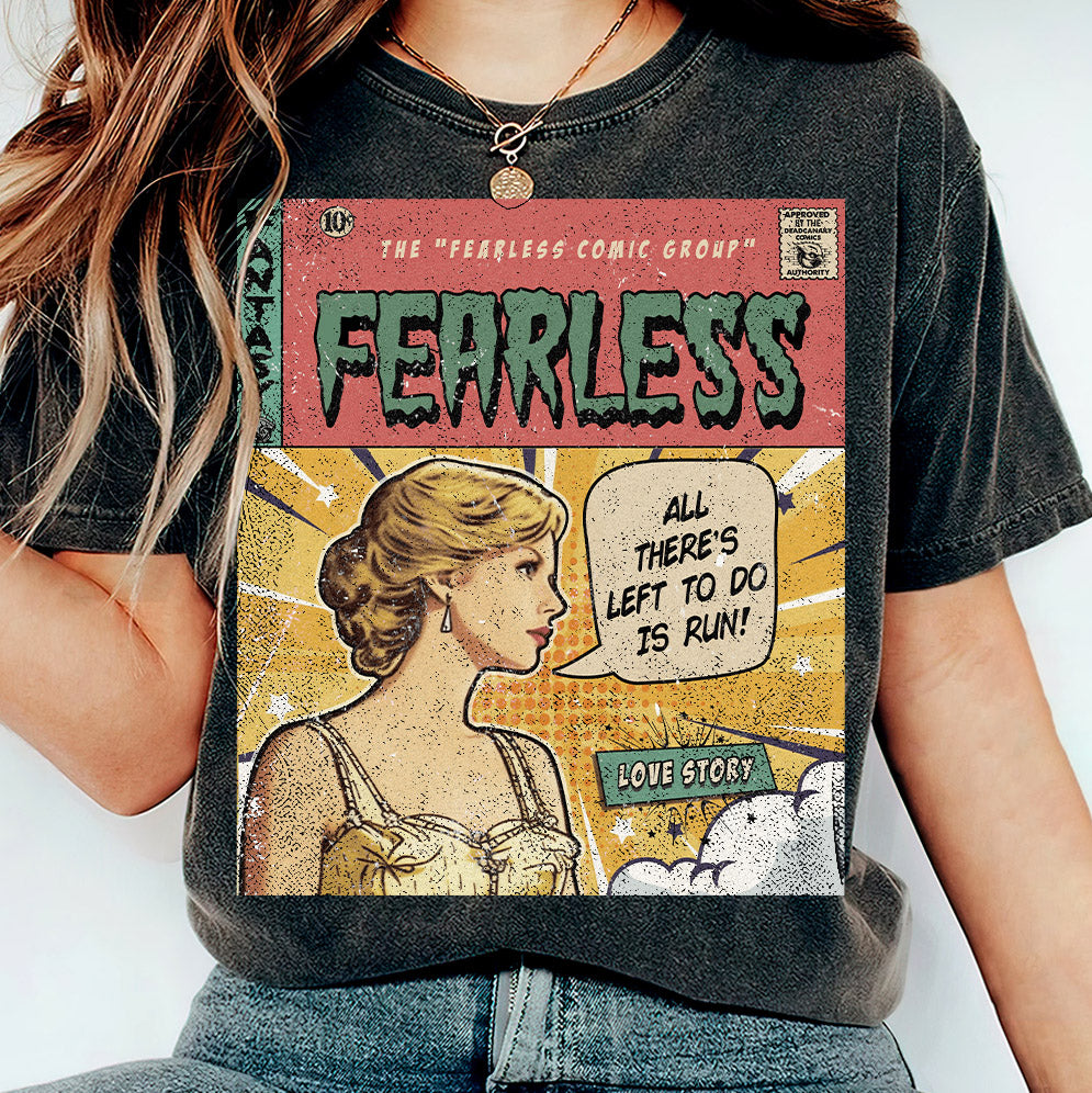 Taylor Swift Png, Fearless Comic Shirt, V2 Sweatshirt Merch Love Story Vintage Comic Book Album Fearless