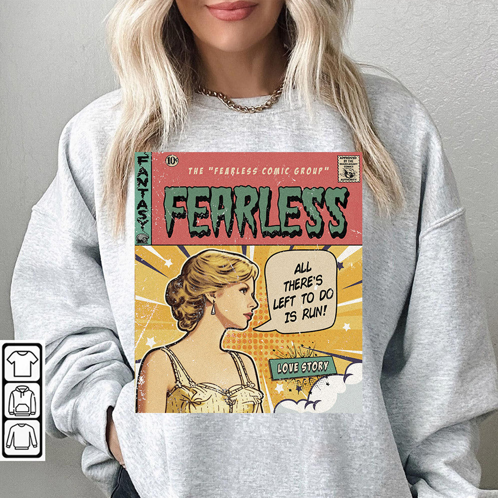 Taylor Swift Png, Fearless Comic Shirt, V2 Sweatshirt Merch Love Story Vintage Comic Book Album Fearless
