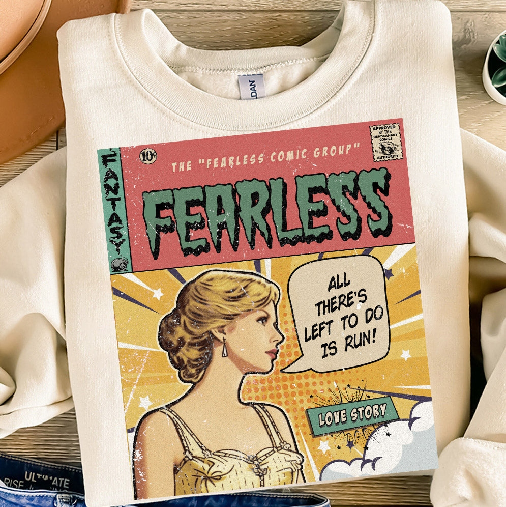 Taylor Swift Png, Fearless Comic Shirt, V2 Sweatshirt Merch Love Story Vintage Comic Book Album Fearless
