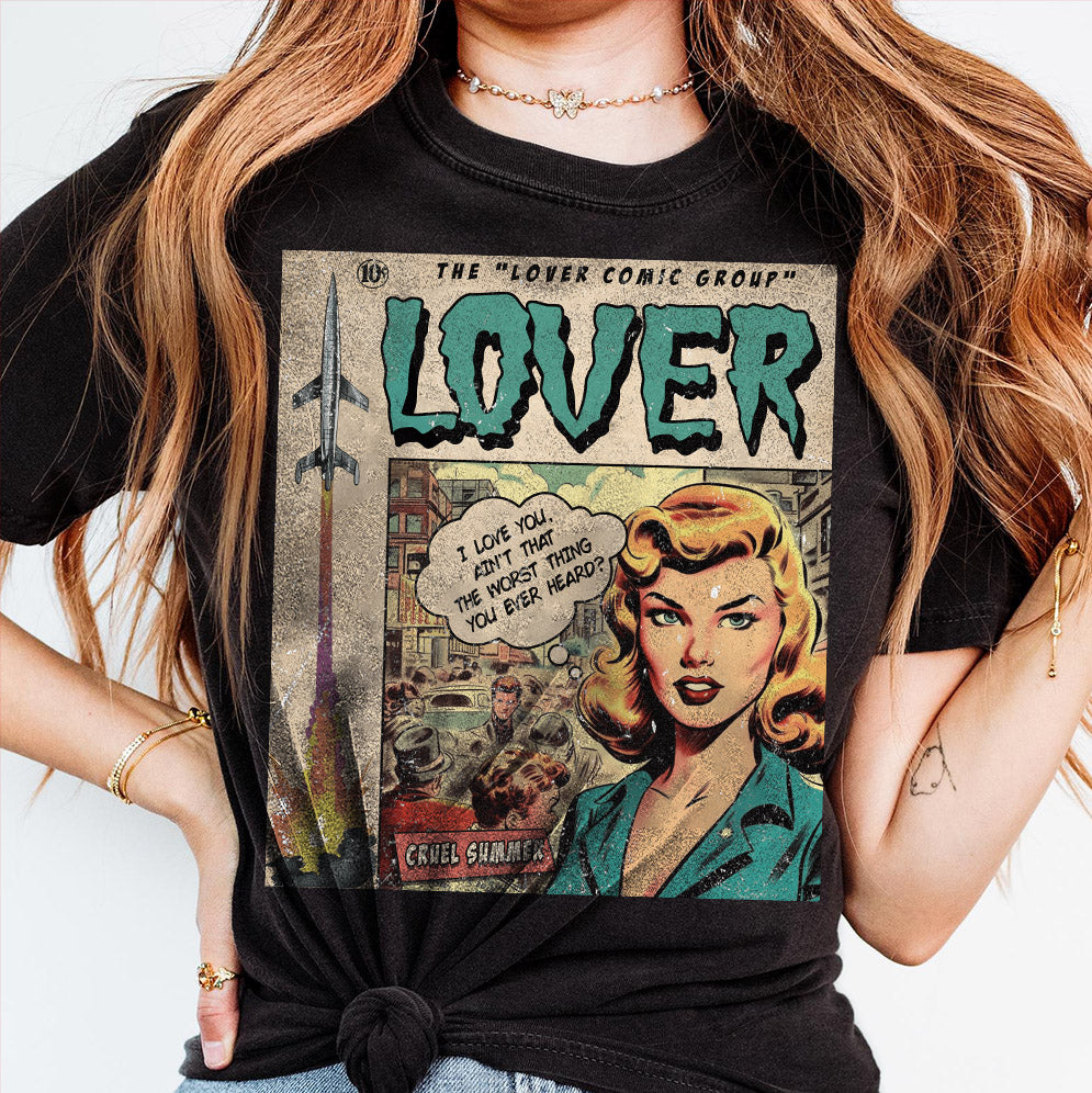 Taylor Swift Png, Lover Comic Shirt, Sweatshirt Merch Cruel Summer Vintage Comic Book Album Lover  Gift