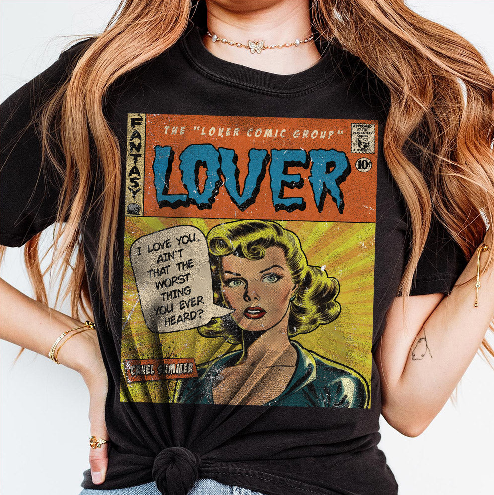 Taylor Swift Png, Lover Comic Shirt, Sweatshirt Merch Cruel Summer Vintage Shirt Comic Book Album Lover