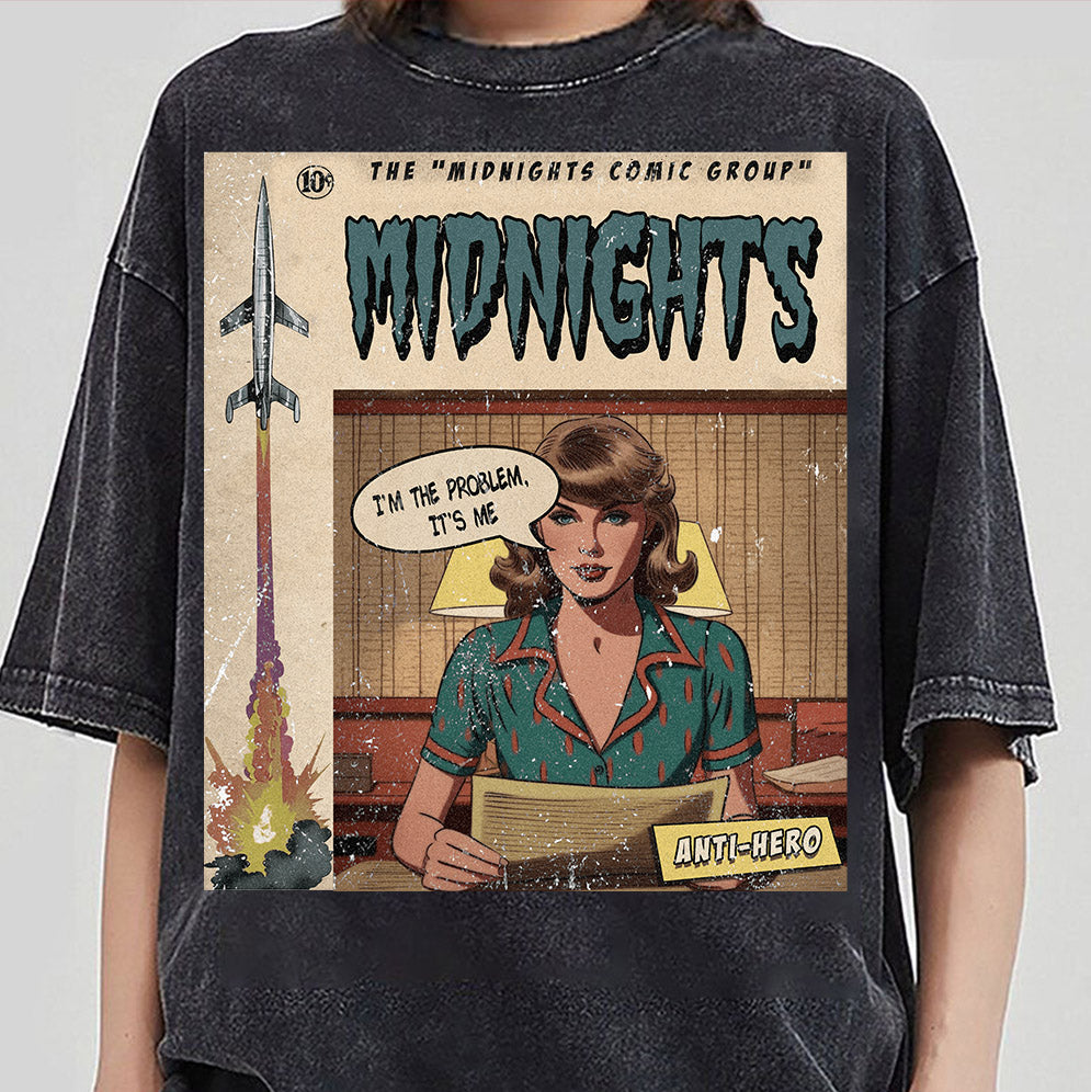 Taylor Swift Png, Midnights Comic Shirt, V3 Sweatshirt Merch Anti-Hero Vintage Comic Book Album Midnights