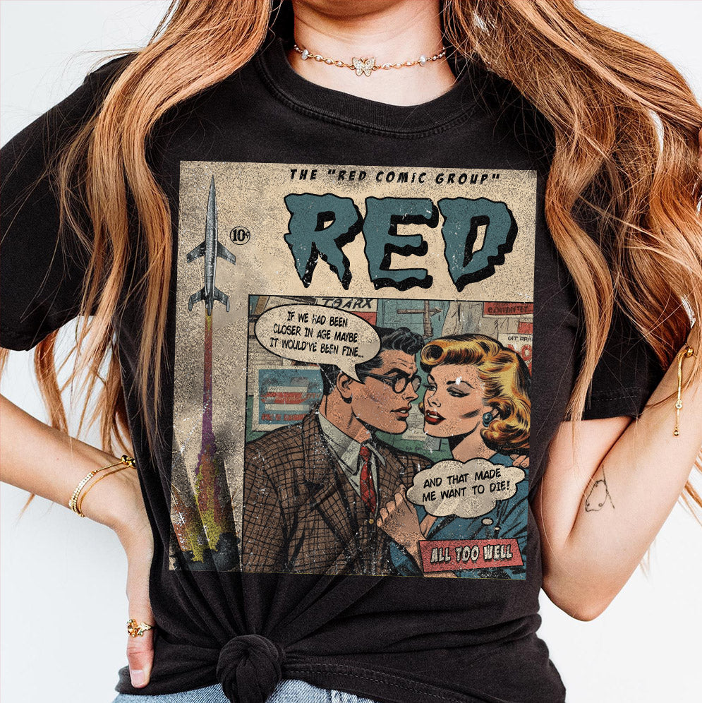 Taylor Swift Png, Red Comic Shirt, Sweatshirt Merch All Too Well Vintage Comic Book Album Red  Gift