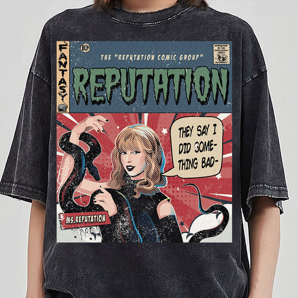 Taylor Swift Png, Reputation Comic Shirt , Sweatshirt Merch Ms. Reputation Vintage Comic Book Album Rep  Gift