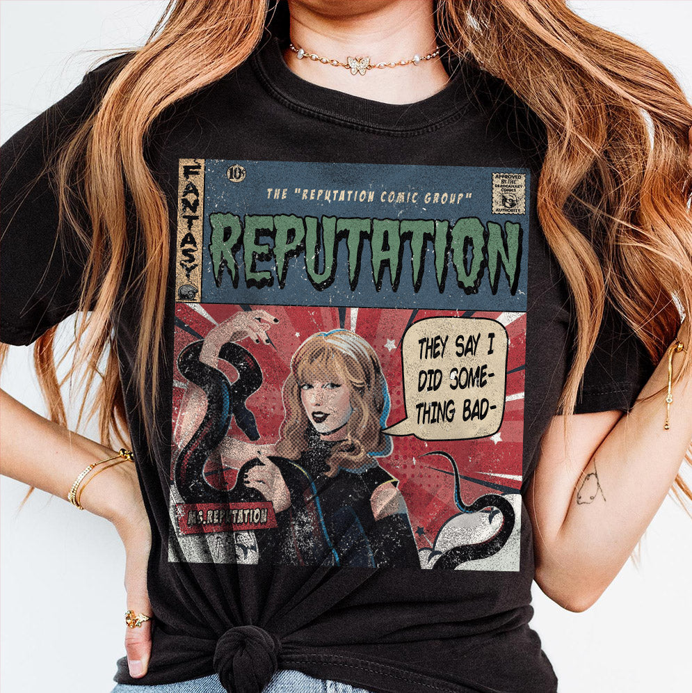 Taylor Swift Png, Reputation Comic Shirt , Sweatshirt Merch Ms. Reputation Vintage Comic Book Album Rep  Gift