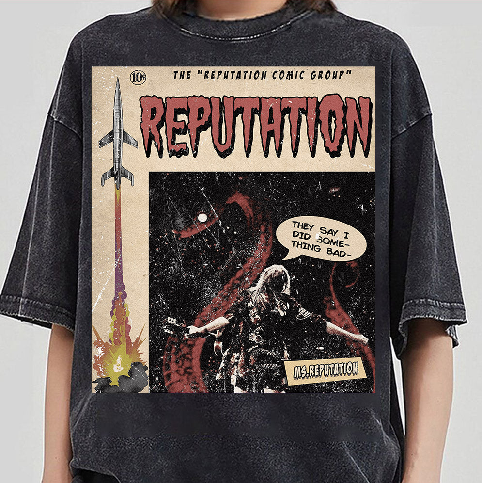 Taylor Swift Png, Reputation Comic PNG , v6 Sweatshirt Merch Ms. Reputation Vintage Comic Book Album Rep