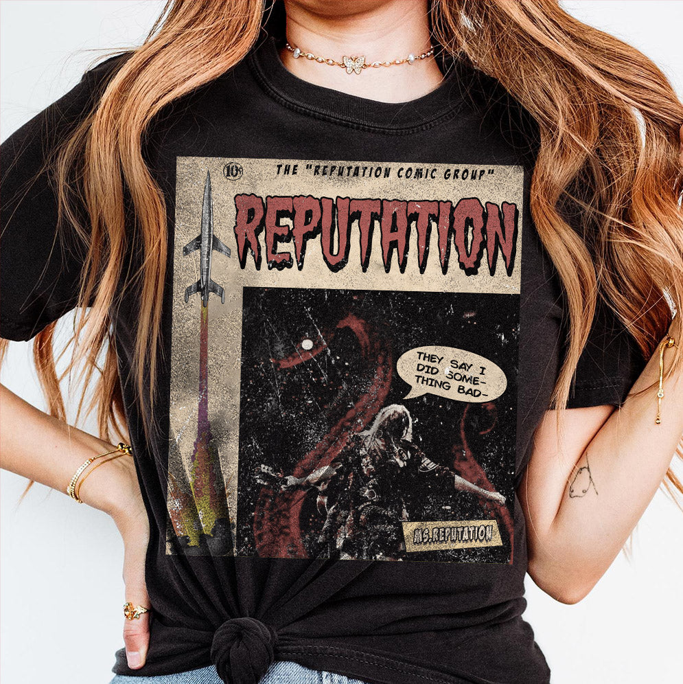 Taylor Swift Png, Reputation Comic PNG , v6 Sweatshirt Merch Ms. Reputation Vintage Comic Book Album Rep