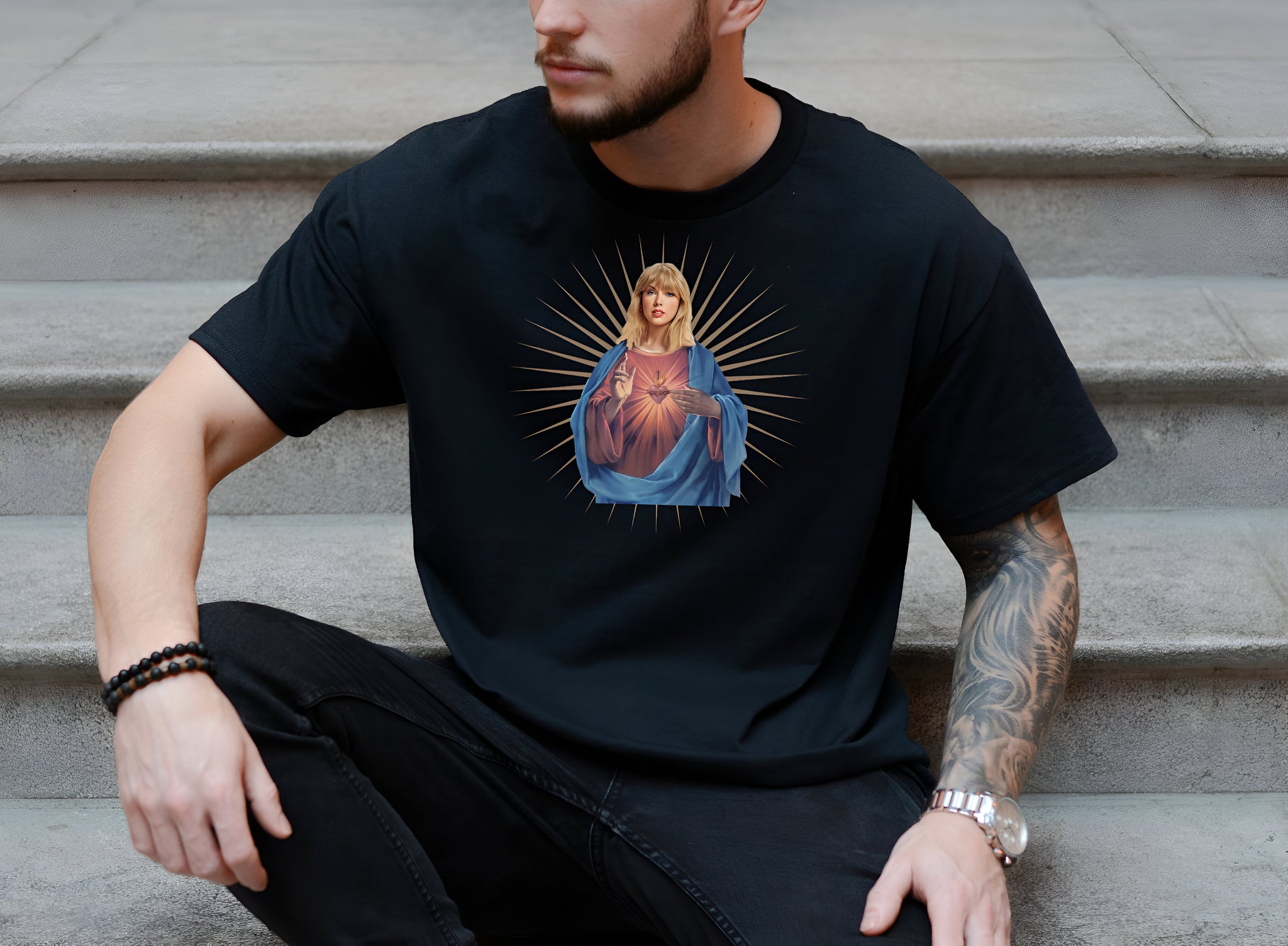 Taylor Swift 'Jesus' Tee, Taylor Swift Album Shirt, Taylor Swiftie Merch, Taylor Swiftie Clothing, Taylor Swift Shirt, Music Tshirt, Fan Art  MS2007 03