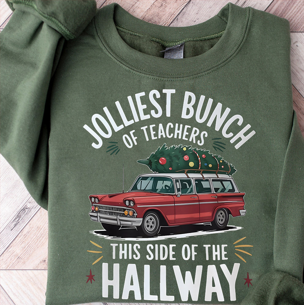 Teacher Christmas Shirt, Jolliest Bunch of Teachers Shirt, Teacher Shirt, Teacher Holiday Shirts, Funny Teacher Tshirt