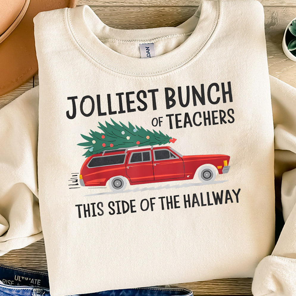 Teacher Christmas Shirts, Jolliest Bunch of Teachers, Matching Teacher Shirts, Holiday Teacher Shirt, Group Teacher T-shirts, Funny Teacher