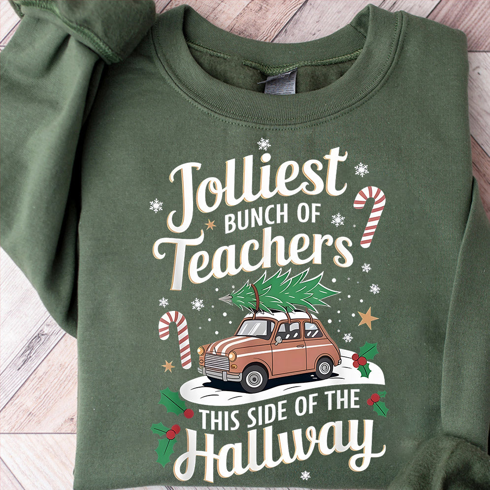 Teacher Christmas Shirts, Jolliest Bunch of Teachers, Matching Teacher Shirts, Holiday Teacher Shirt V2, Group Teacher T-shirts, Funny Teacher