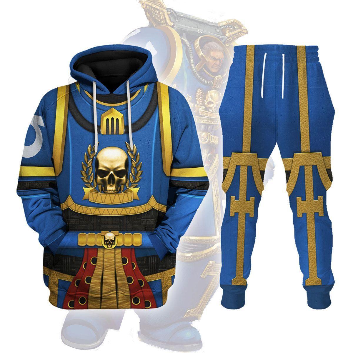 Terminator Armour Grimnar Warhammer Costume Hoodie Jogger, Terminator Armour Grimnar Marines Cosplay 3D Hoodie Pants, Warhammer 3D Tracksuit TQT4