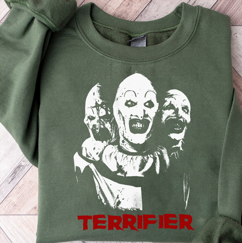 Terrifier Shirt, Scary Clown Shirt, Homage Horror Graphic 90s Shirt, Halloween Movie Shirt, Terrifier Movie Sweatshirt, Thriller Movie