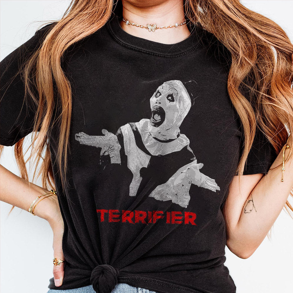 Terrifier T-Shirt, Sweatshirt Terrifier, Halloween T-shirt, Terrifier Merch, Scary Clown, Terrifier 3, The Terrifier, Scary Clown Horror Movie Halloween Shirt