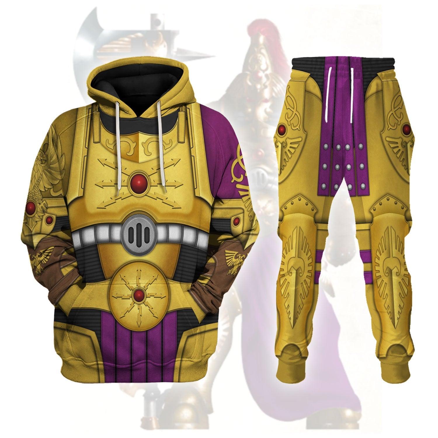 The Aquilan Shield Warhammer Costume Hoodie Jogger, The Aquilan Shield Marines Cosplay 3D Hoodie Pants, Warhammer 3D Tracksuit , TQT5