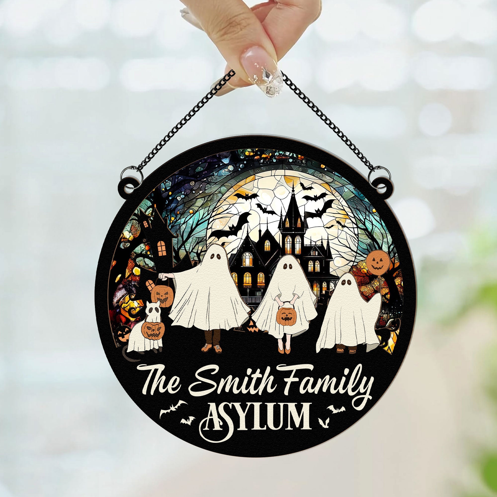 The Asylum - Personalized Window Hanging Suncatcher Ornament   ORHA2208