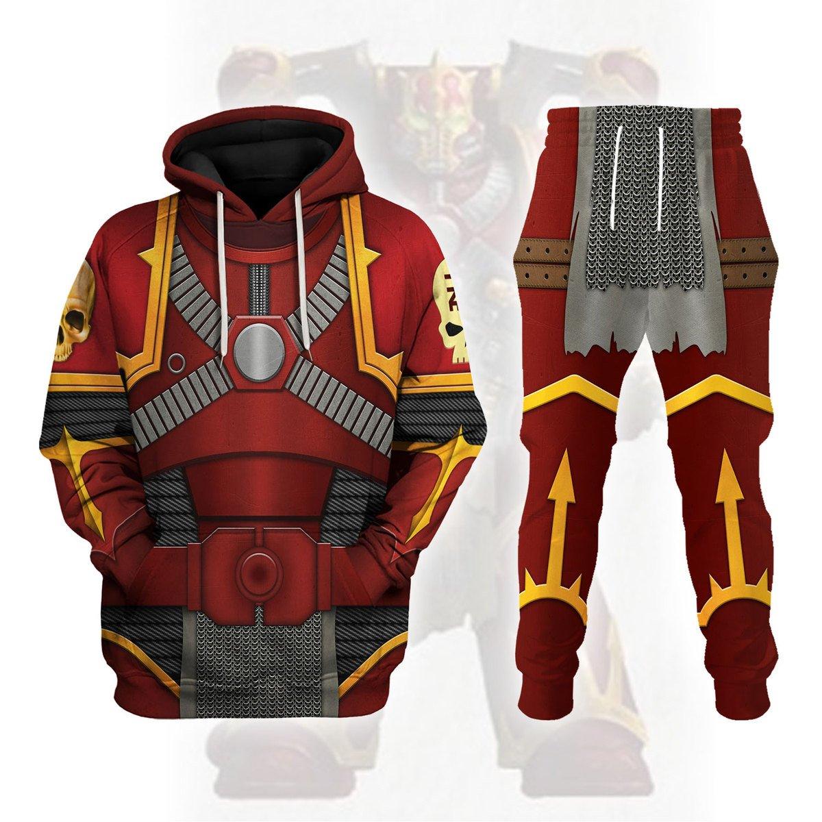 The Brazen Beasts Khorne Daemonkin Warband Colour Scheme Warhammer Costume Hoodie Jogger,The Brazen Beasts Khorne Daemonkin Warband Colour Scheme Marines Cosplay 3D Hoodie Pants, Warhammer 3D Tracksuit 