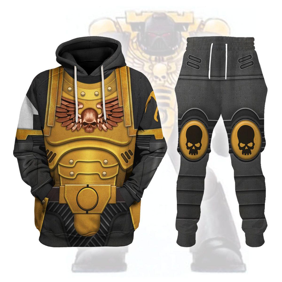 The Emperor's Scythe Warhammer Costume Hoodie Jogger, The Emperor's Scythe Marines Cosplay 3D Hoodie Pants, Warhammer 3D Tracksuit , TQT5