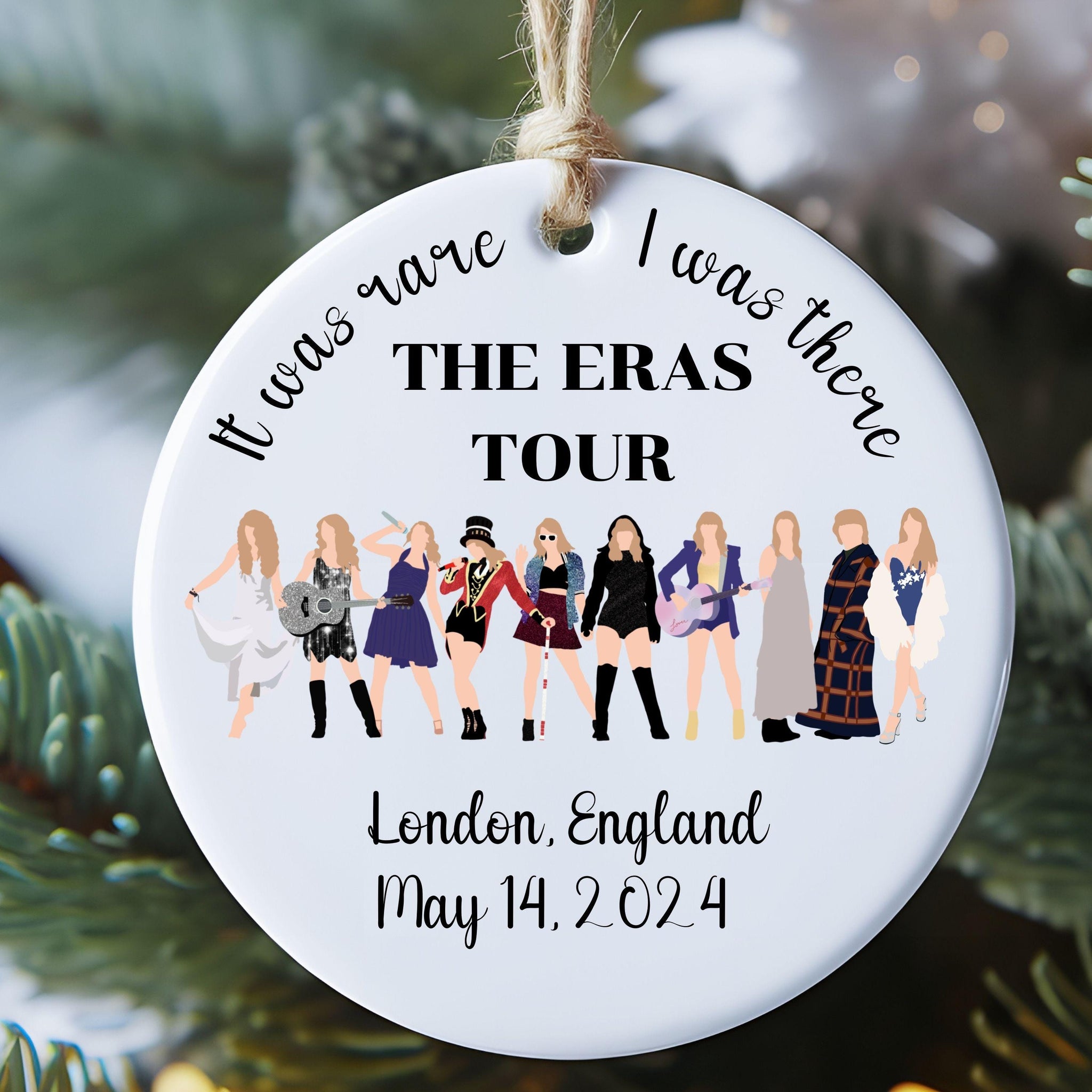 The Eras Tour Personalized Ornament, Custom Tayvis Ornament , Personalized Tay Tay Ornament, Gift For Her,Christmas Gift O2610H