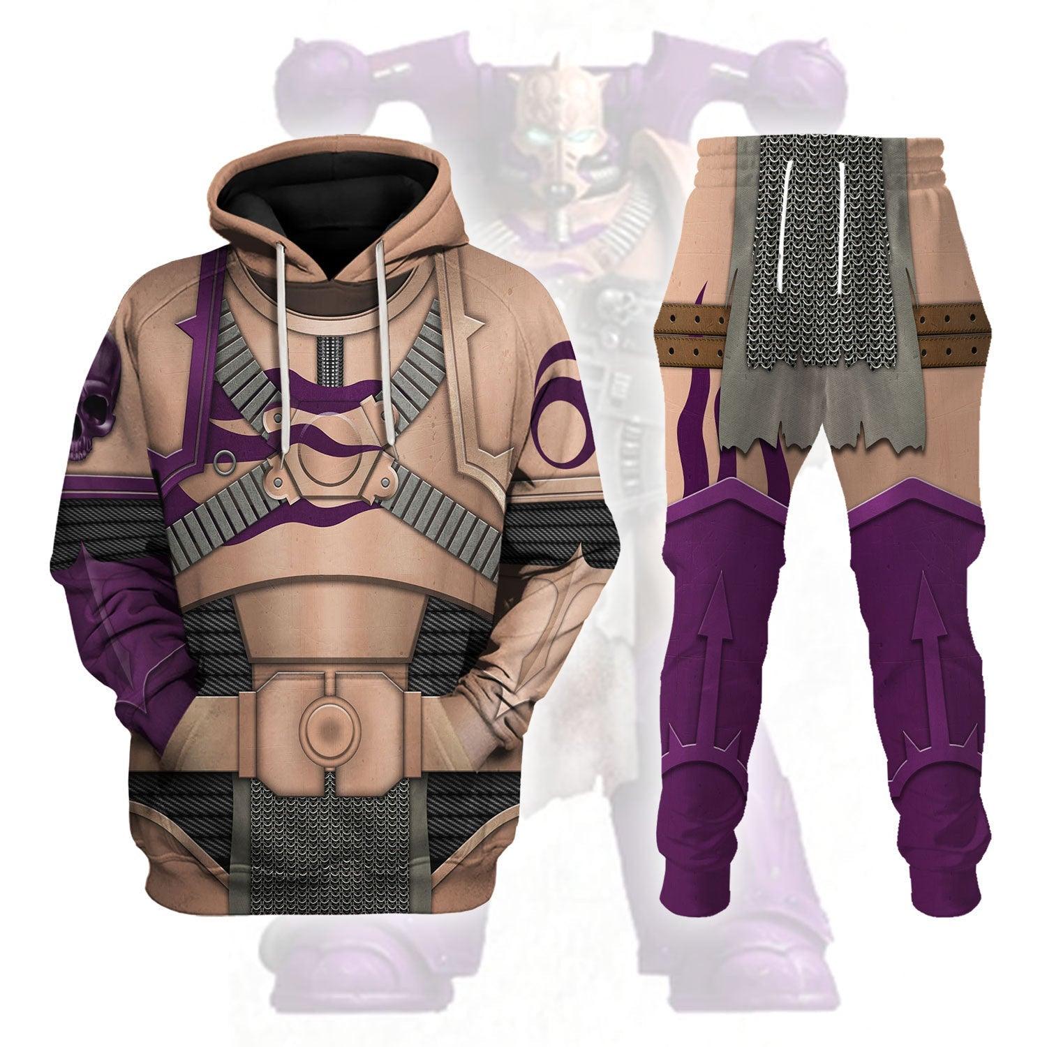 The Flawless Host Warband Colour Scheme Warhammer Costume Hoodie Jogger,The Flawless Host Warband Colour Scheme Marines Cosplay 3D Hoodie Pants, Warhammer 3D Tracksuit 