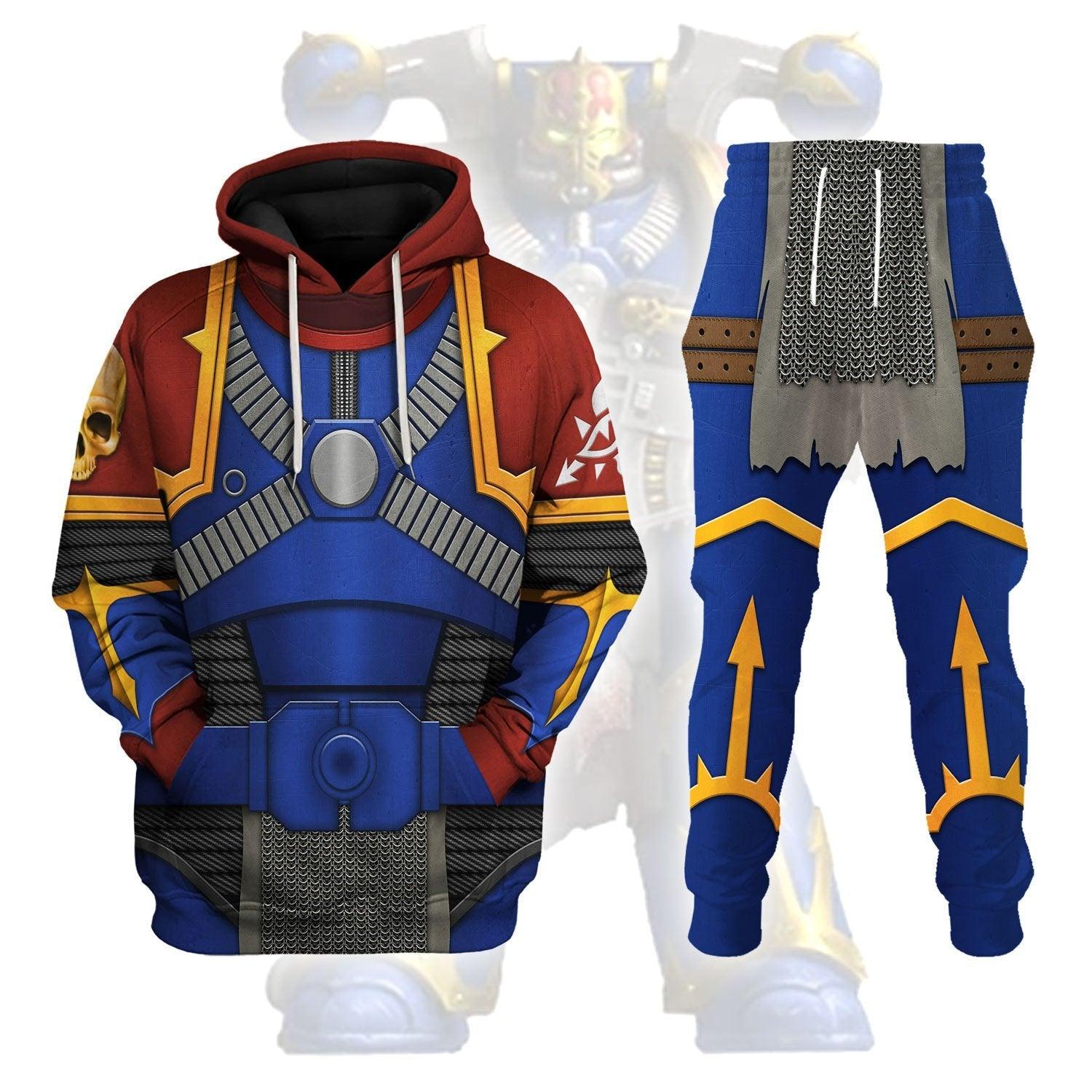 The Scourged Warband Colour Scheme Warhammer Costume Hoodie Jogger,The Scourged Warband Colour Scheme Marines Cosplay 3D Hoodie Pants, Warhammer 3D Tracksuit 