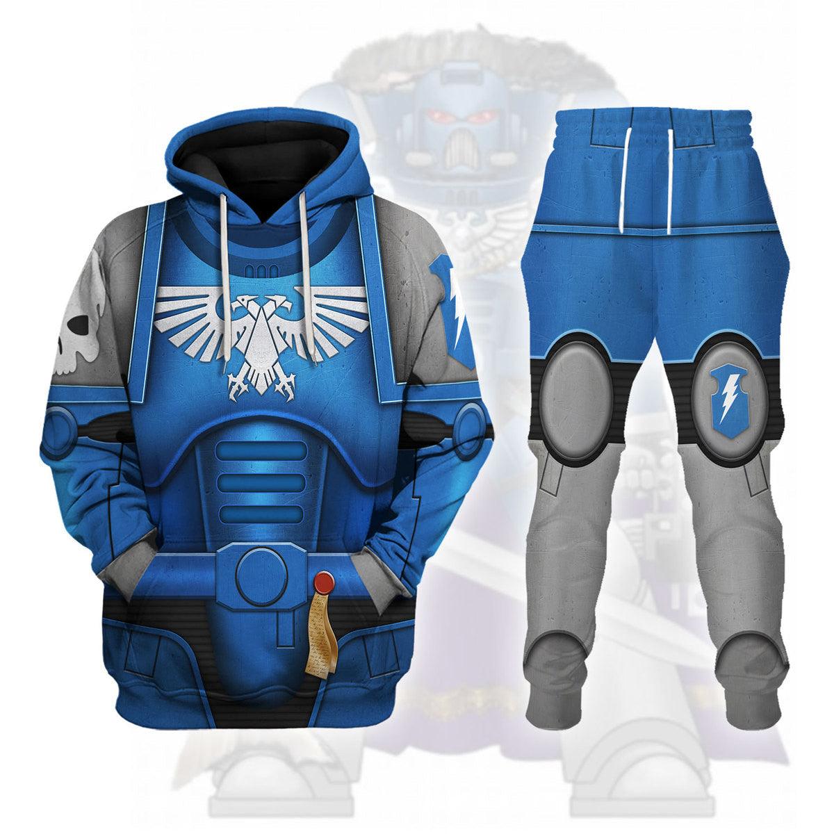 The Storm Wardens Warhammer Costume Hoodie Jogger,The Storm Wardens Marines Cosplay 3D Hoodie Pants, Warhammer 3D Tracksuit 