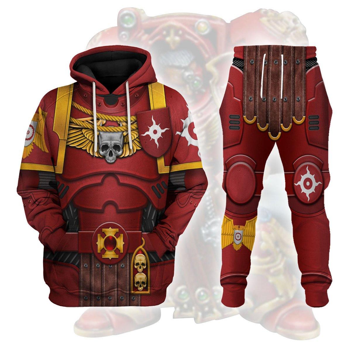 Thousand Sons Captain Warhammer Costume Hoodie Jogger, Thousand Sons Captain Space Marines Cosplay 3D Hoodie Pants, Warhammer 3D Tracksuit, Warhammer Game Outfit TQT1