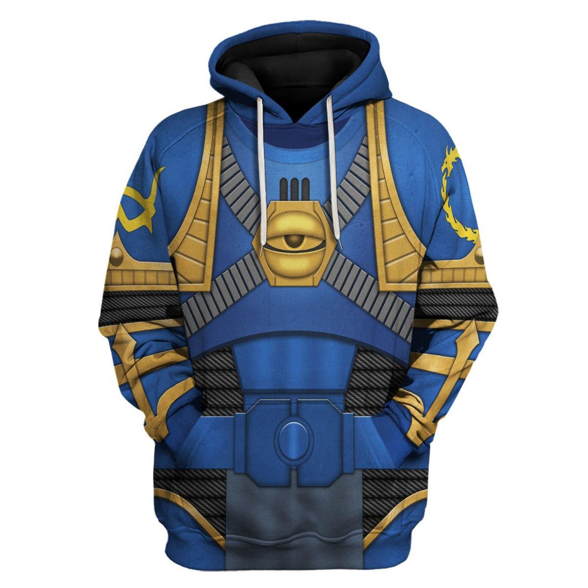 Thousand Sons Legion Colour Scheme Warhammer Costume Hoodie Jogger, Thousand Sons Legion Colour Scheme Space Marines Cosplay 3D Hoodie Pants, Warhammer 3D Tracksuit, Warhammer Game Outfit TQT1