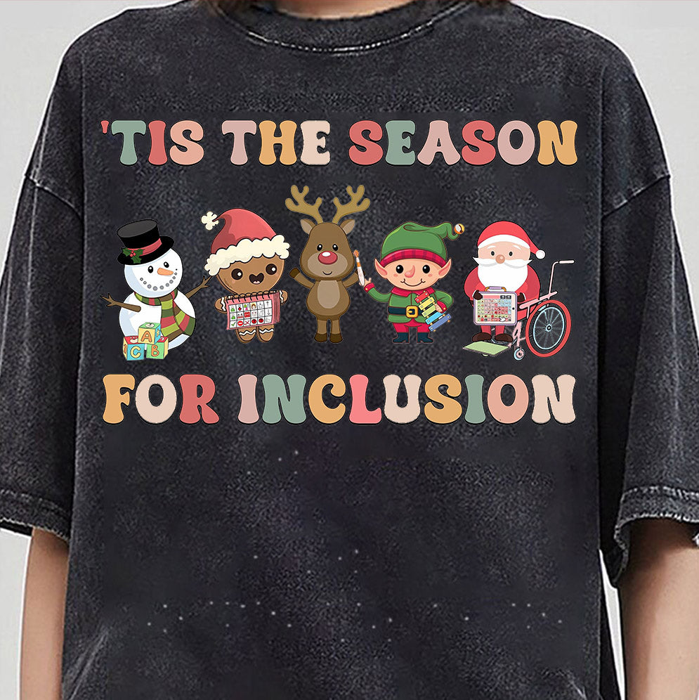 Tis The Season For Inclusion Teacher Sweatshirt, Christmas Sped Teacher Shirt, Christmas Kindergarten Teacher Tshirt, Christmas Gifts