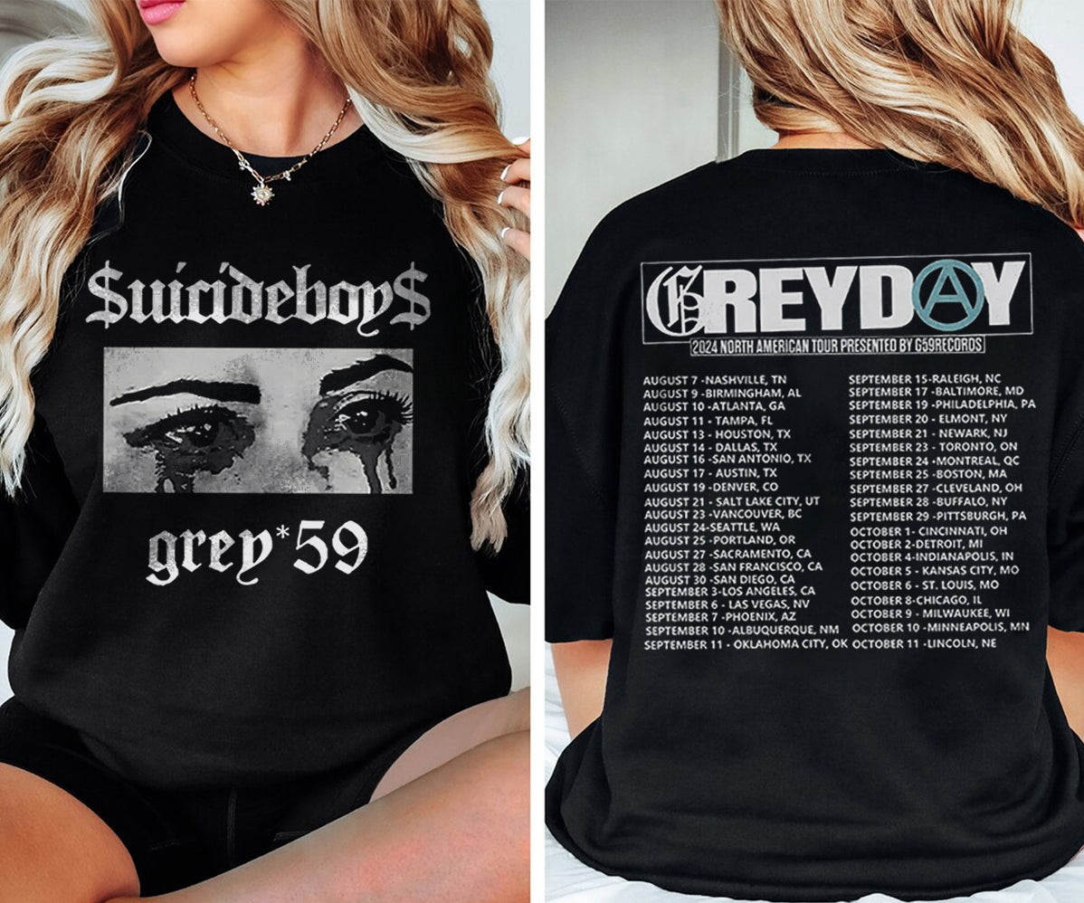 Trend Greyday 2024 North American Tour 2side shirt, Suicideboy G59 Tee, City Morgue Tshirt, Suicideboy Merch, Music Tour 2024 Gift, Gift For Him