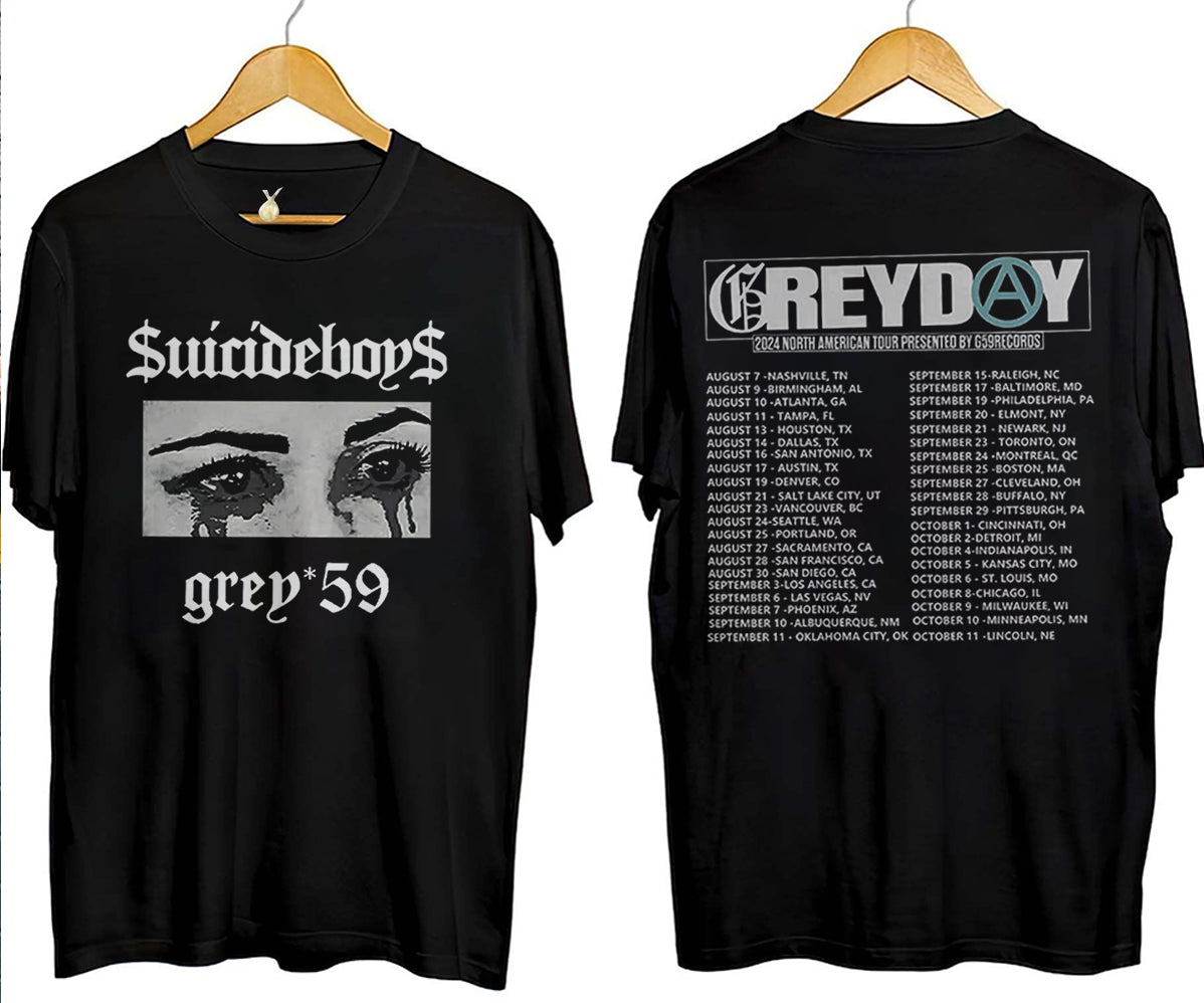 Trend Greyday 2024 North American Tour 2side shirt, Suicideboy G59 Tee, City Morgue Tshirt, Suicideboy Merch, Music Tour 2024 Gift, Gift For Him