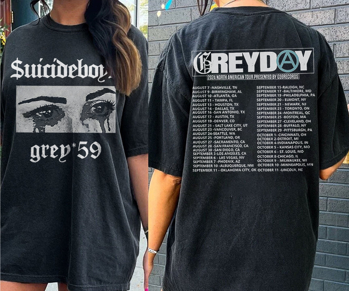 Trend Greyday 2024 North American Tour 2side shirt, Suicideboy G59 Tee, City Morgue Tshirt, Suicideboy Merch, Music Tour 2024 Gift, Gift For Him