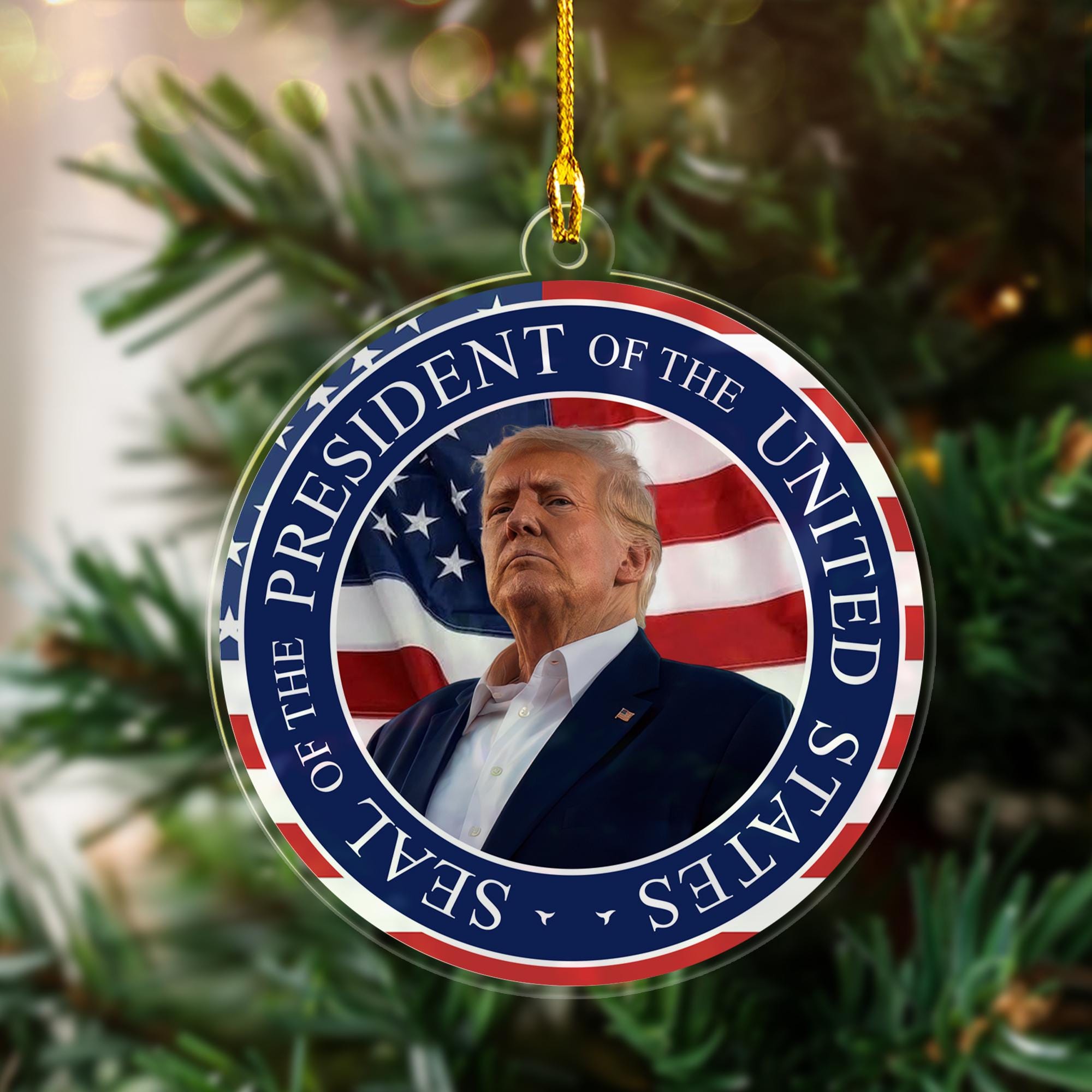 Trump President Inauguration Day Ornament, Donald Trump Inauguration Day 2025 Ornament, Trump Vance 2024 Acrylic Ornament ORNO5