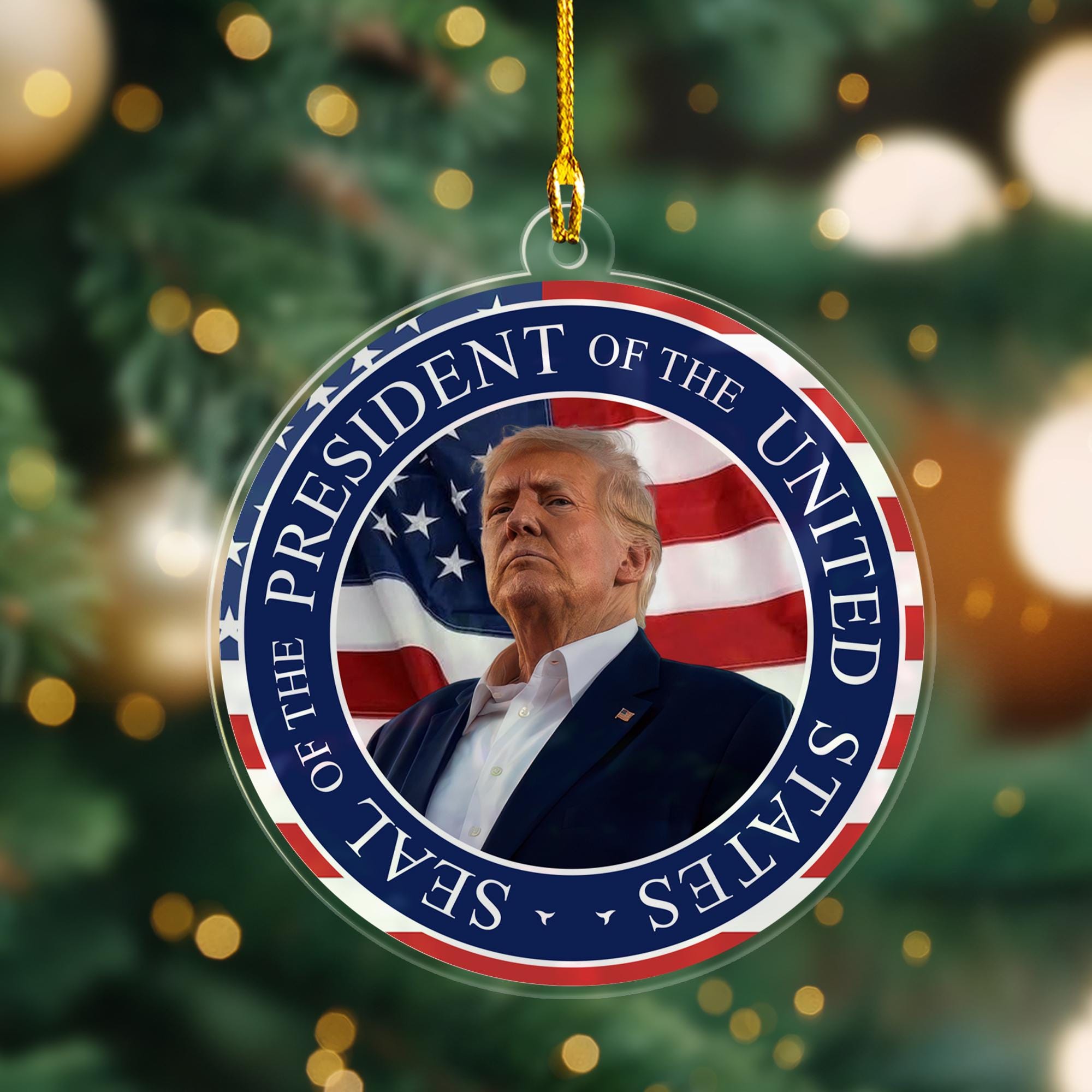 Trump President Inauguration Day Ornament, Donald Trump Inauguration Day 2025 Ornament, Trump Vance 2024 Acrylic Ornament ORNO5