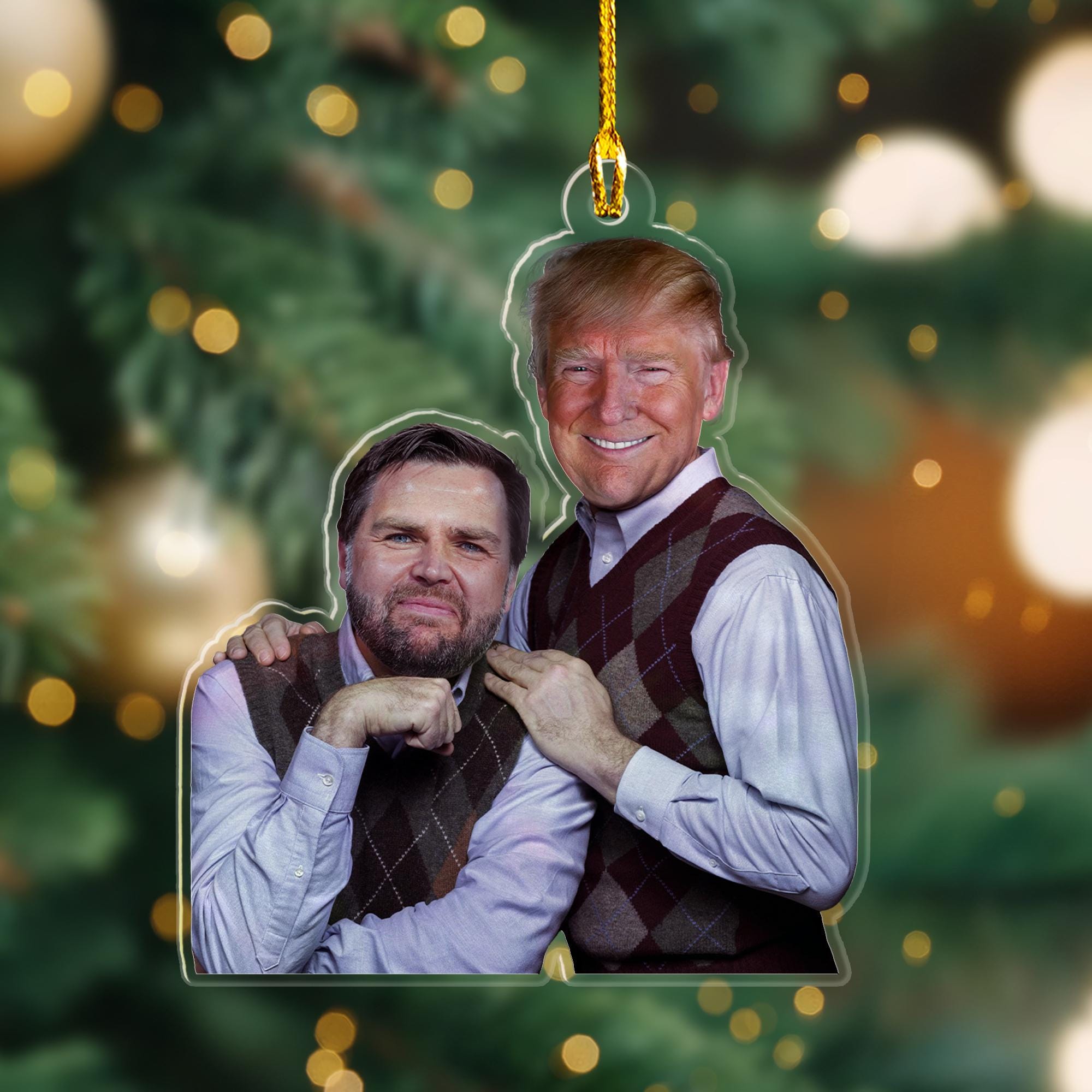 Trump Vance 2025 Christmas Ornament, Donald Trump Ornament, Donald Trump Christmas Gifts, Trump Vance Christmas Home Decoration ORNO5